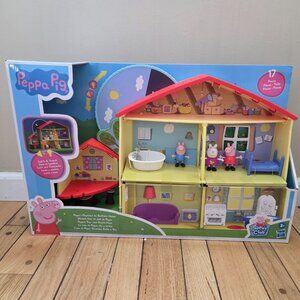 NEW Peppa Pig Peppa's PLAYTIME TO BEDTIME House SOUNDS-LIGHTS Dollhouse